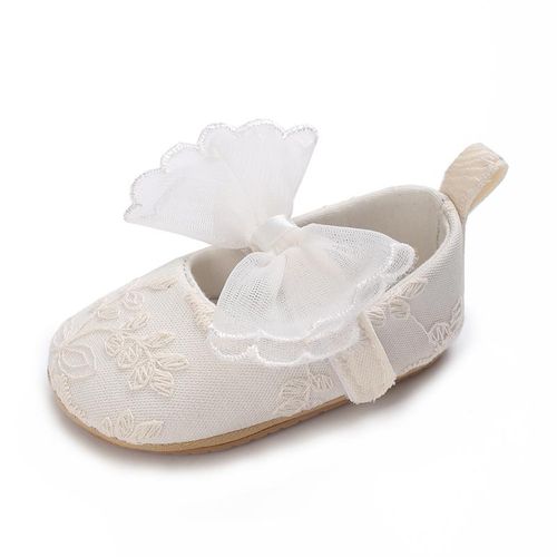 Baby Shoes For Girls Aged 0-1 Soft Rubber Soled Princess Shoes Spring And Summer Flat Cloth Shoes Fashionable And Cute Walking Shoes