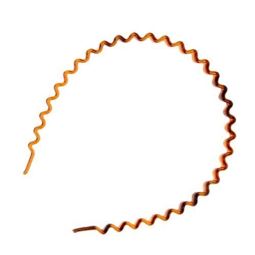 Resin Toothed Zig   Band Headband Sports Lady Mens Brown 1
