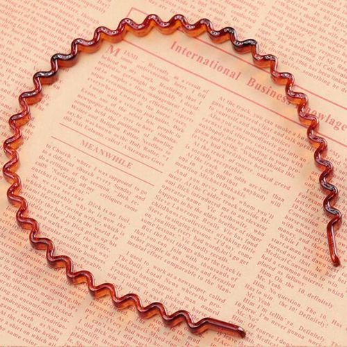 Resin Toothed Zig   Band Headband Sports Lady Mens Brown 1