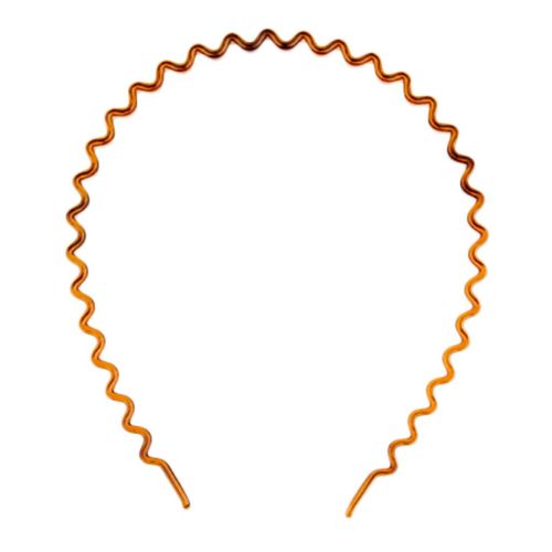 Resin Toothed Zig   Band Headband Sports Lady Mens Brown 1