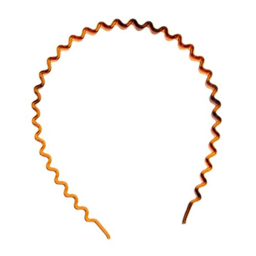 Resin Toothed Zig   Band Headband Sports Lady Mens Brown 1