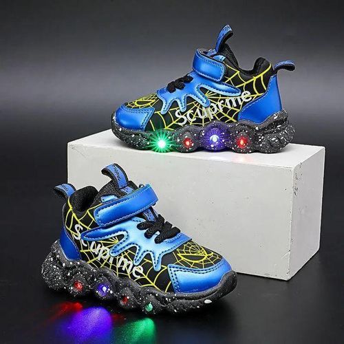Children Boy's Shoes Non-slip Soft Bottom Light Weight Shiny
