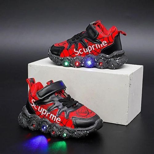 Children Boy's Shoes Non-slip Soft Bottom Light Weight Shiny