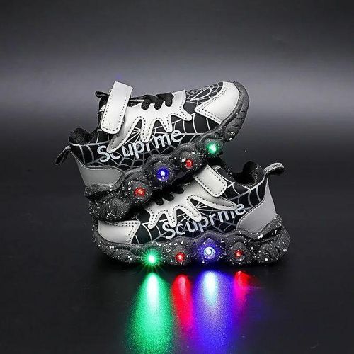Children Boy's Shoes Non-slip Soft Bottom Light Weight Shiny