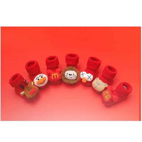 Christmas Newborns Kids Children's Socks for Girls Boys Non-slip Print Cotton Toddler Baby Socks Infant Short Socks Clothing
