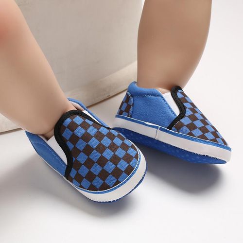 Spring And Autumn Style 0-1 Year Old Boys And Girls Canvas Bean Shoes Soft Soled Anti Slip And Wear Resistant Sneakers