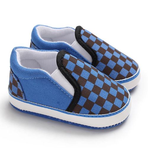 Spring And Autumn Style 0-1 Year Old Boys And Girls Canvas Bean Shoes Soft Soled Anti Slip And Wear Resistant Sneakers