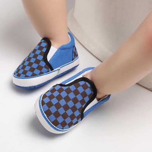 Spring And Autumn Style 0-1 Year Old Boys And Girls Canvas Bean Shoes Soft Soled Anti Slip And Wear Resistant Sneakers
