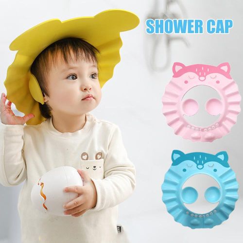 Baby Shower Cap Adjustable Bath Visor with Ear Cap Protect Eyes Ears and Nose