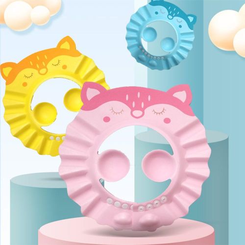 Baby Shower Cap Adjustable Bath Visor with Ear Cap Protect Eyes Ears and Nose