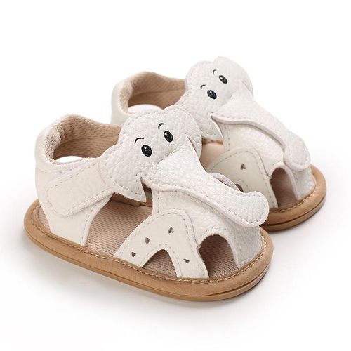 Summer Newborn Baby Sandals 0-1 Year Old Cartoon Elephant Soft Rubber Sole Anti Slip And Wear Resistant Walking Shoes