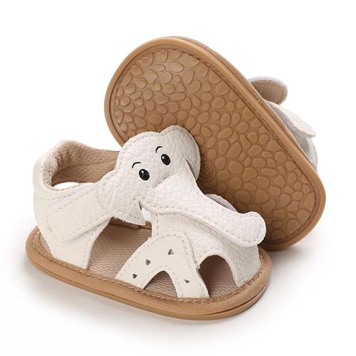 Summer Newborn Baby Sandals 0-1 Year Old Cartoon Elephant Soft Rubber Sole Anti Slip And Wear Resistant Walking Shoes