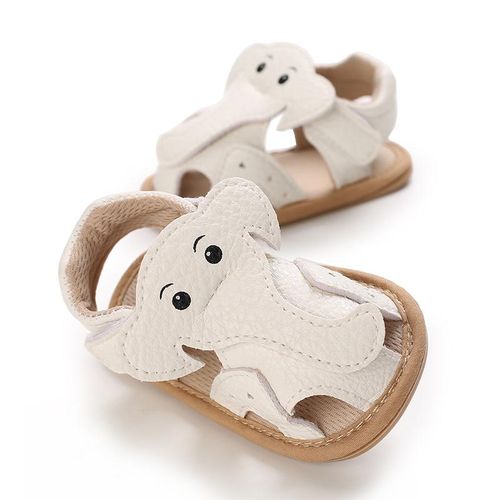 Summer Newborn Baby Sandals 0-1 Year Old Cartoon Elephant Soft Rubber Sole Anti Slip And Wear Resistant Walking Shoes