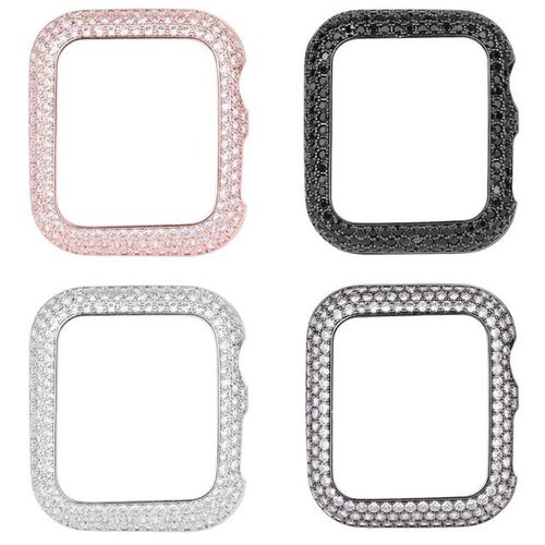 Suitable For Watch Iwatch4/5/6 Generation Metal Full Diamond Applewatch3 Metal Diamond Protective Fran-25k