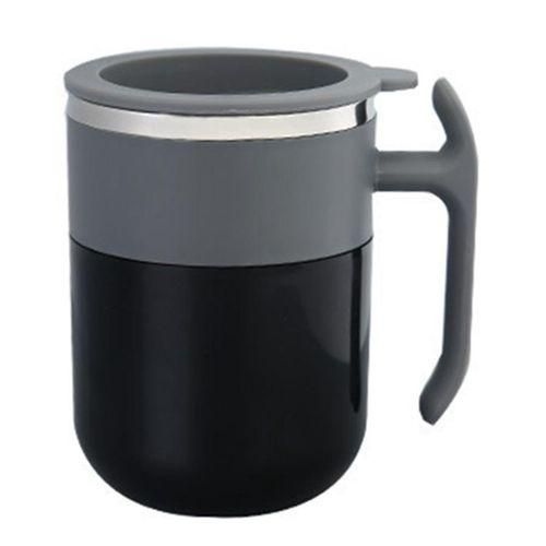 No Battery Automatic Self Stirring Mug Cup Coffee Milk Mixing Mug Smart Temperature Adjustment Juice Mix Cup Drinkware for GiftBlackGray
