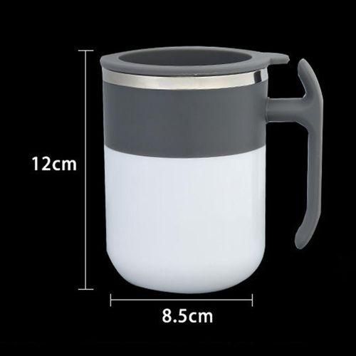No Battery Automatic Self Stirring Mug Cup Coffee Milk Mixing Mug Smart Temperature Adjustment Juice Mix Cup Drinkware for GiftBlackGray
