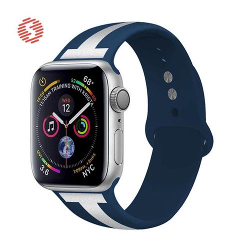 Shengone Stripe Soft Silicone Sport Band For Watch Series 5 4 40mm 44mm Striated Rubber Strap Replacement 3 2 1 38mm 42mm