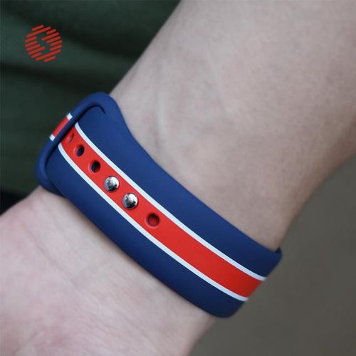 Shengone Stripe Soft Silicone Sport Band For Watch Series 5 4 40mm 44mm Striated Rubber Strap Replacement 3 2 1 38mm 42mm