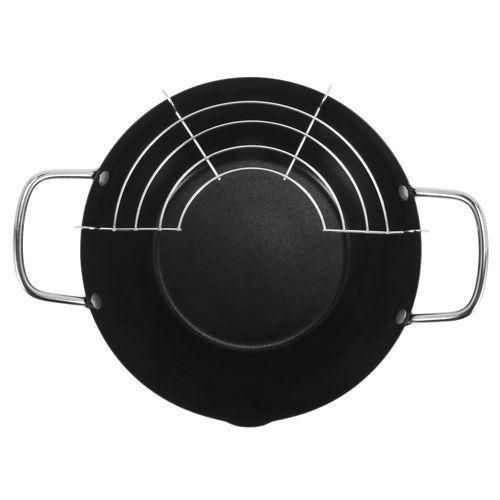 20cm Easy Pour Non Stick Coating Tempura Fryer Pot Mini Deep Fry Pan