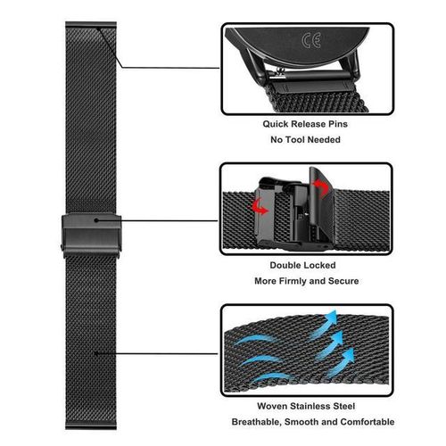 Stainless Steel Strap For Watch 2 S Pro Smart Band Metal Quick Release Bracelet For Watch Real Me Wristband Correa
