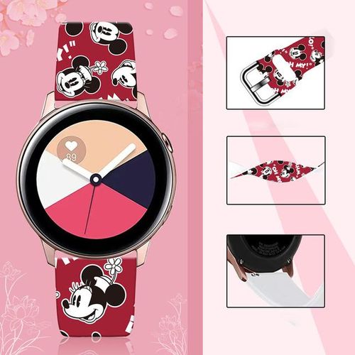 Stitch Mickey Minnie Strap For / 20mm 22mm Wristband Silicone Bracelet Smartwatch Accessories