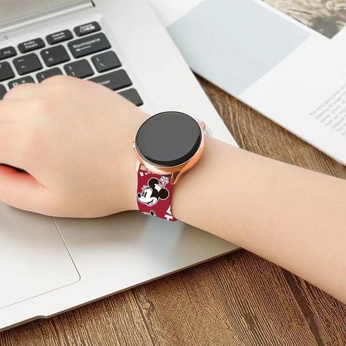 Stitch Mickey Minnie Strap For / 20mm 22mm Wristband Silicone Bracelet Smartwatch Accessories
