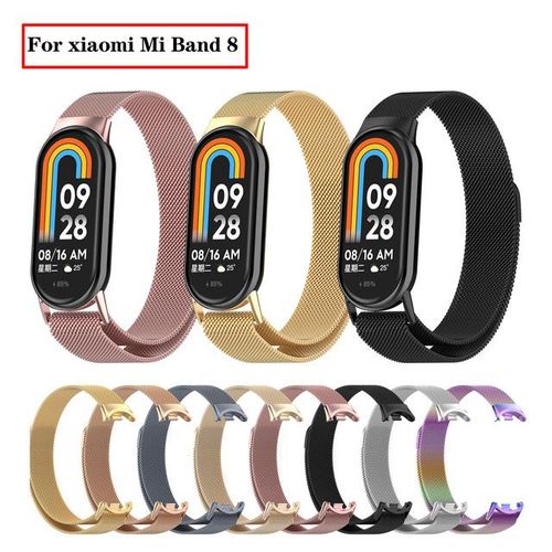 Milanese Loop Bracelet For Mi Band 8 Nfc Strap Metal Wristband Miband8 Smartwatch Replacement On Smart Band 8 Accessories