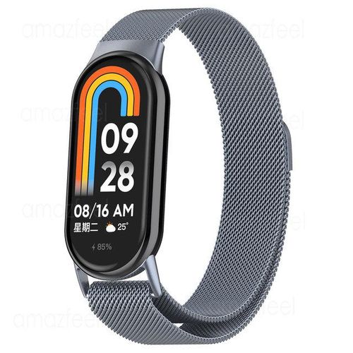 Milanese Loop Bracelet For Mi Band 8 Nfc Strap Metal Wristband Miband8 Smartwatch Replacement On Smart Band 8 Accessories