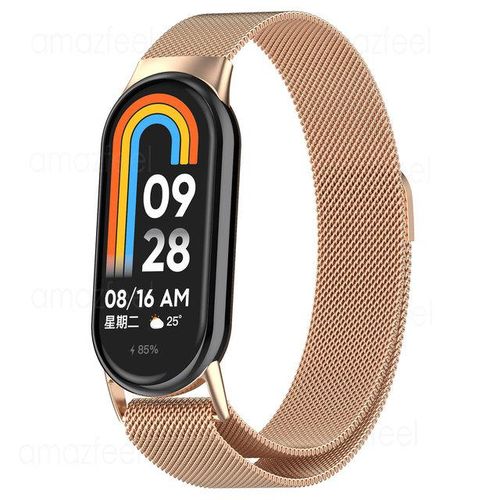 Milanese Loop Bracelet For Mi Band 8 Nfc Strap Metal Wristband Miband8 Smartwatch Replacement On Smart Band 8 Accessories
