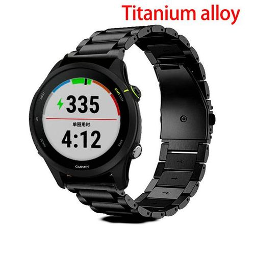Titanium Alloy Watch Strap For Garmin Forerunner 255 255s Music 955 245 645/vivoactive 3 3s 4 4s/venu 2 Plus 2s Band Bracelet