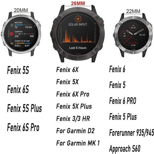 Silicone Watch Band For Garmin Fenix 5 6 Pro 5x 6x Quick Fit Strap For Garmin Fenix 3 3hr 5x 5 Plus Forerunner 935 945