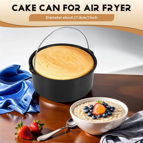 Cake Cans, Pizza Pan, 3Pcs/Set Steel Round Air Fryer Oven Sl