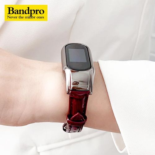 Luxury Genuine Strap For Mi Band 8 7 Pro 6 5 4 3 Smartwatch Metal Case Bracelet For Redmi Band Pro 2 Wrist Band