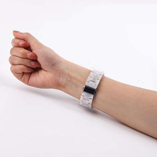 Resin White Wristband For Fitbit Versa 3 4 Band/ Fitbit Sense 2 Watchband Women Men Lightweight Bracelet Strap With Metal Buckle