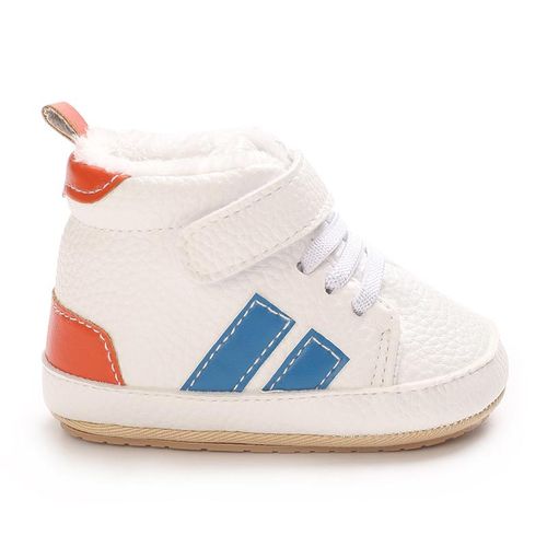 Baby Plush High Top Sneakers Shoes Baby Boys Soft Rubber Sole Anti Slip Walking Shoes