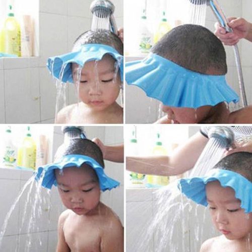 Adjustable Baby Shower Cap Child Kids Shampoo Bath  Hat Wash Hair Shield New NO5273